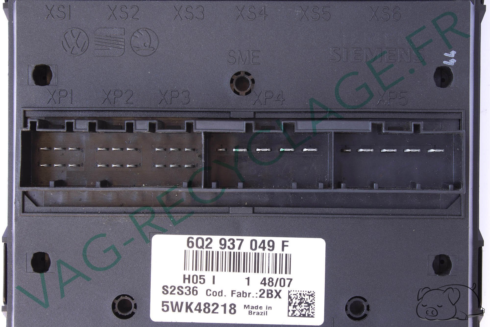 Polo Eps Module Boitier module confort 6Q2937049F pour Polo 4 9N 9N3 Siemens | VAG ...