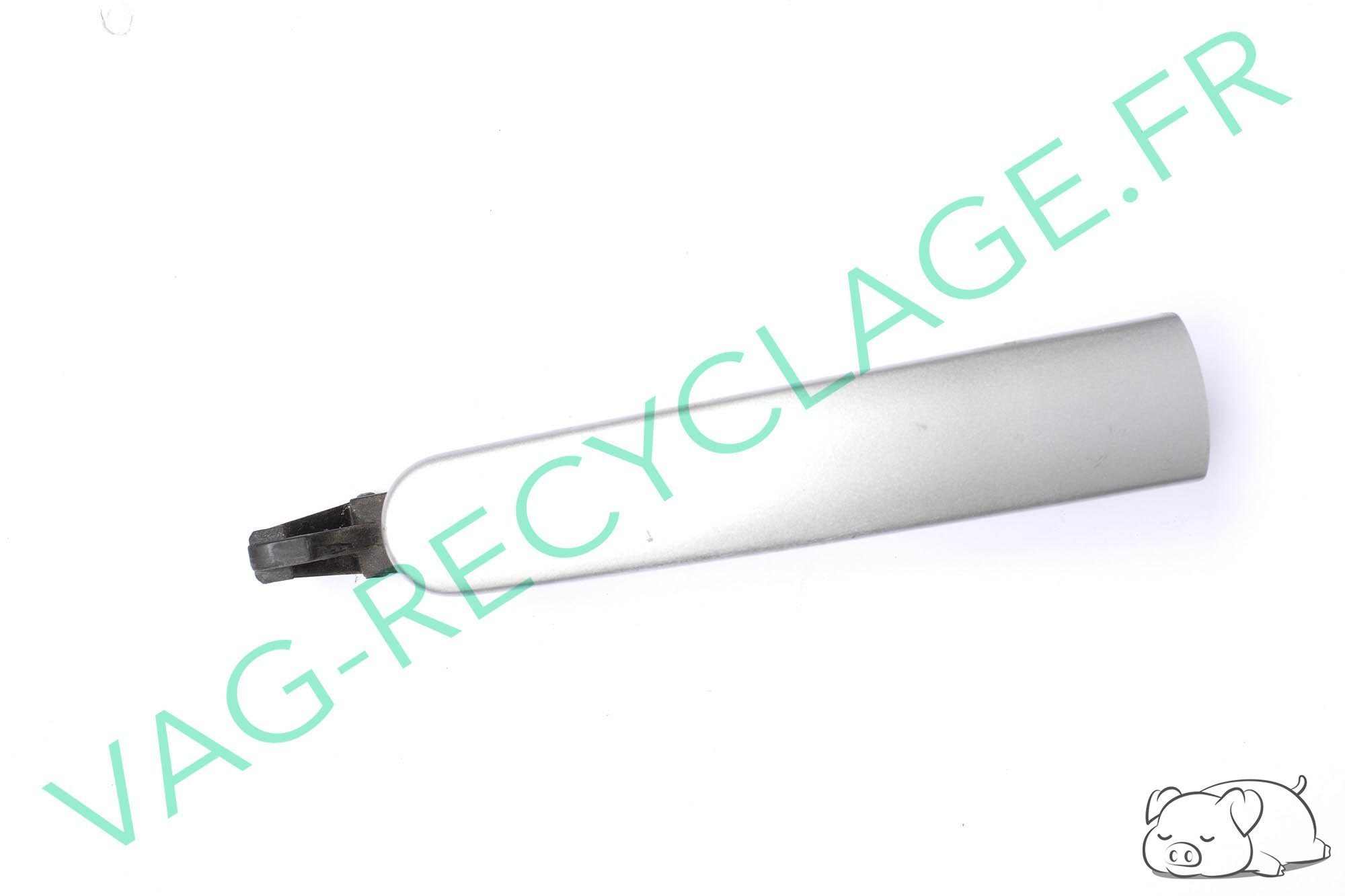 Poignée porte extérieure 3B0837207 Golf 4 Bora Lupo Passat Polo gris métallisé - Image 1