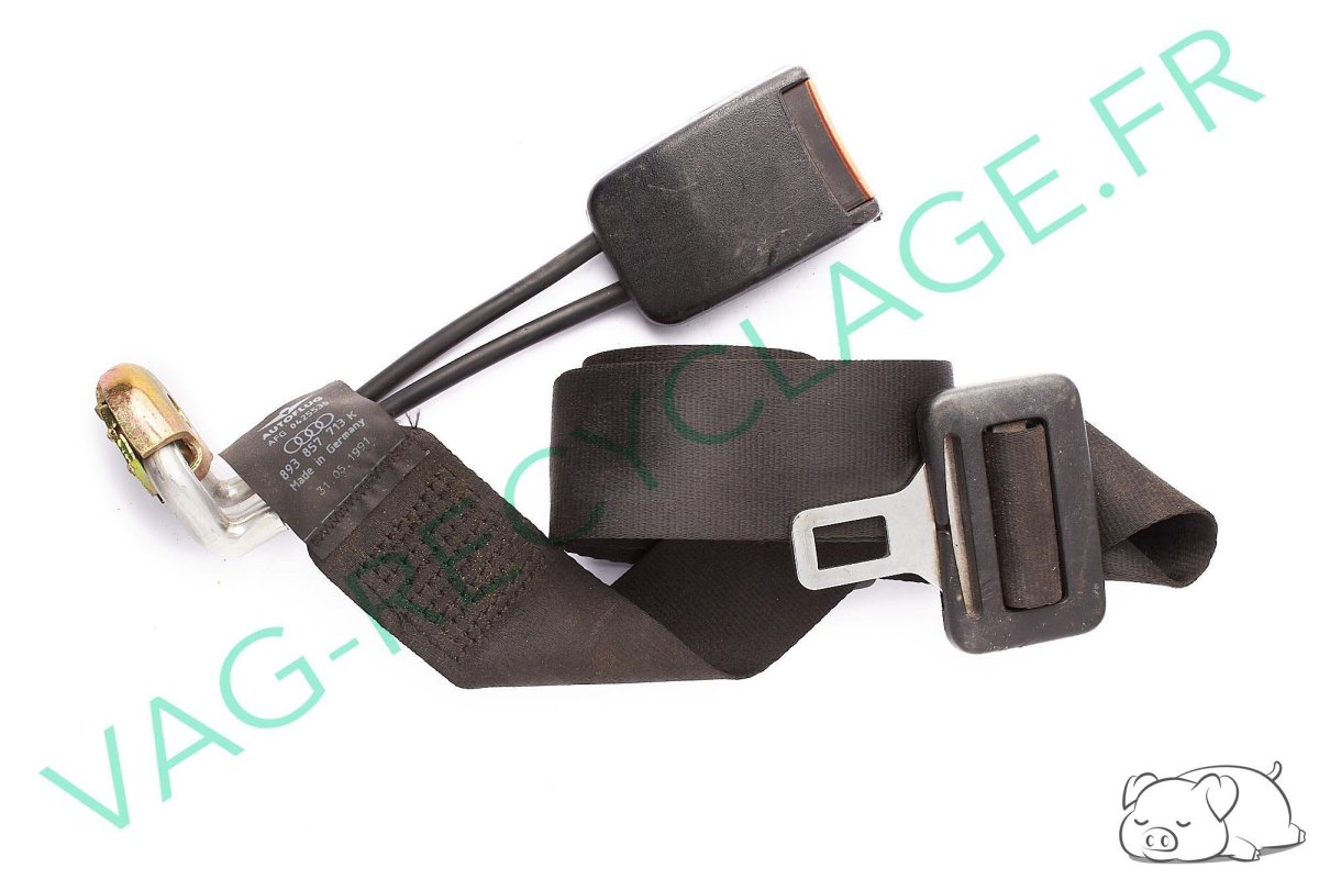 Ceinture de sécurité arrière centrale + boucle 893857713K Audi 80 - Image 1