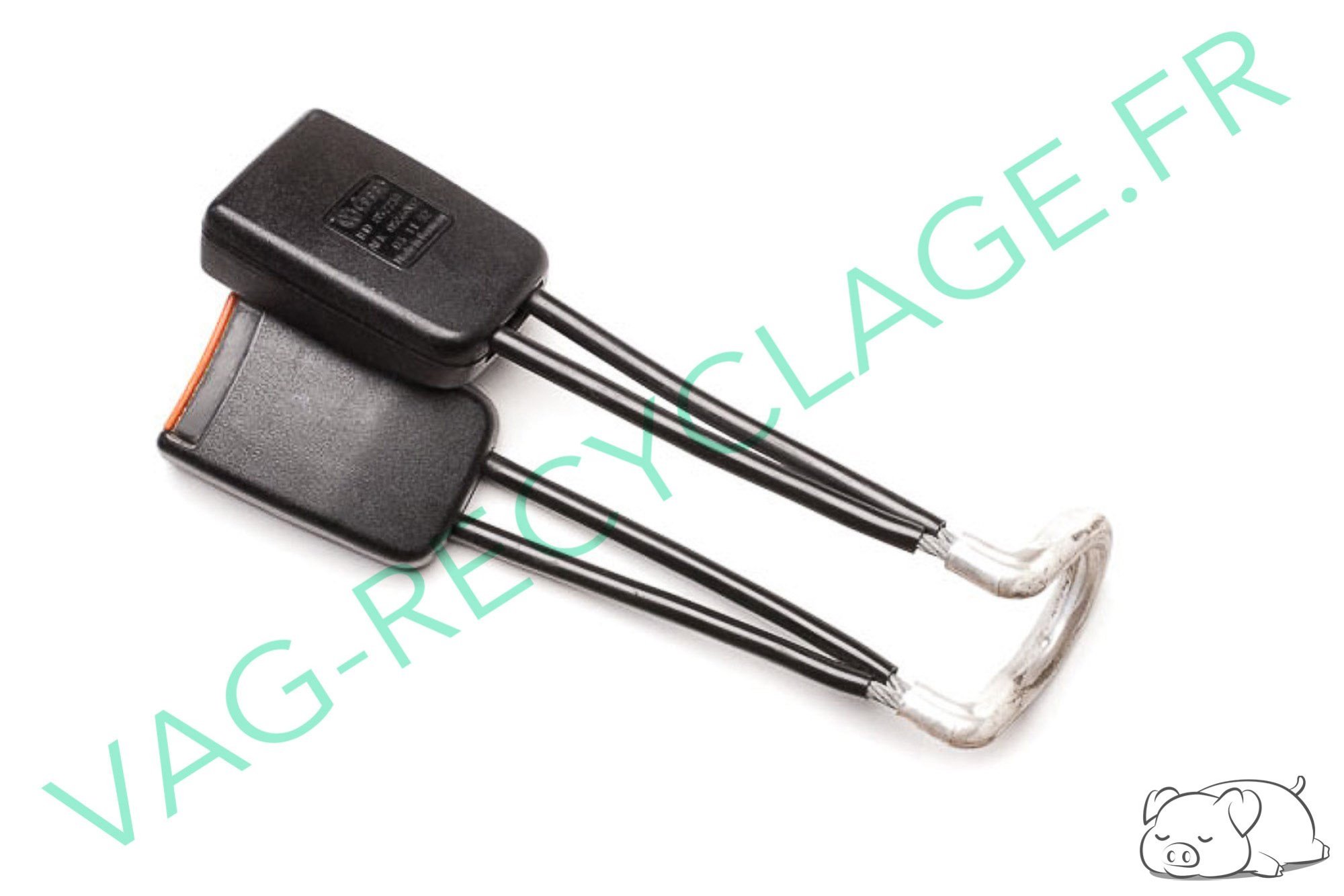 Double boucle de ceinture arrière pour Golf 3 1H0857739A - Image 1