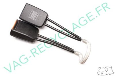 Double boucle de ceinture arrière pour Golf 3 1H0857739A - Image 3