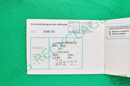 Plan d'entretien Volkswagen Polo 1994 (utilisé) - Image 3