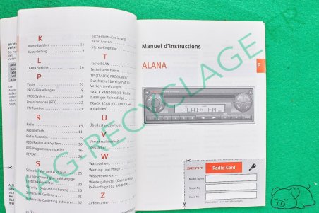 Notice Autoradio Alana Seat 2002 - Image 3