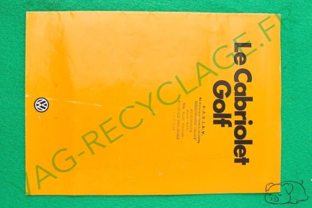 Catalogue Golf 1 Cabriolet 1979 - Image 1