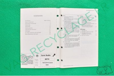 Notice d'utilisation Autoradio Beta Volkswagen 9945568AQ40 - Image 3