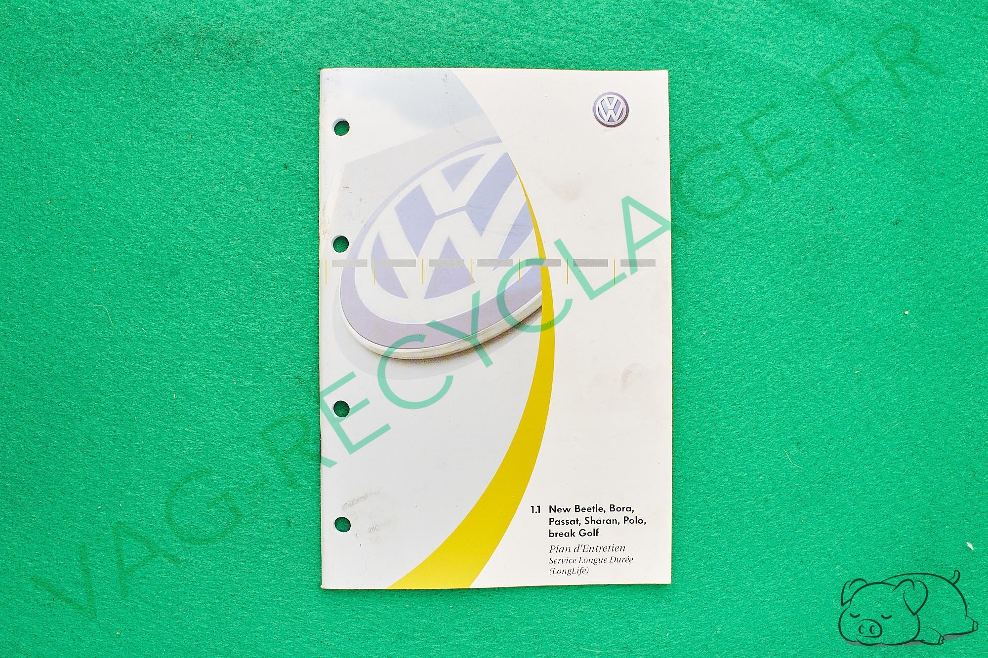 Plan d'entretien New Beetle Bora Passat Sharan Polo Golf Break Vierge - Image 1