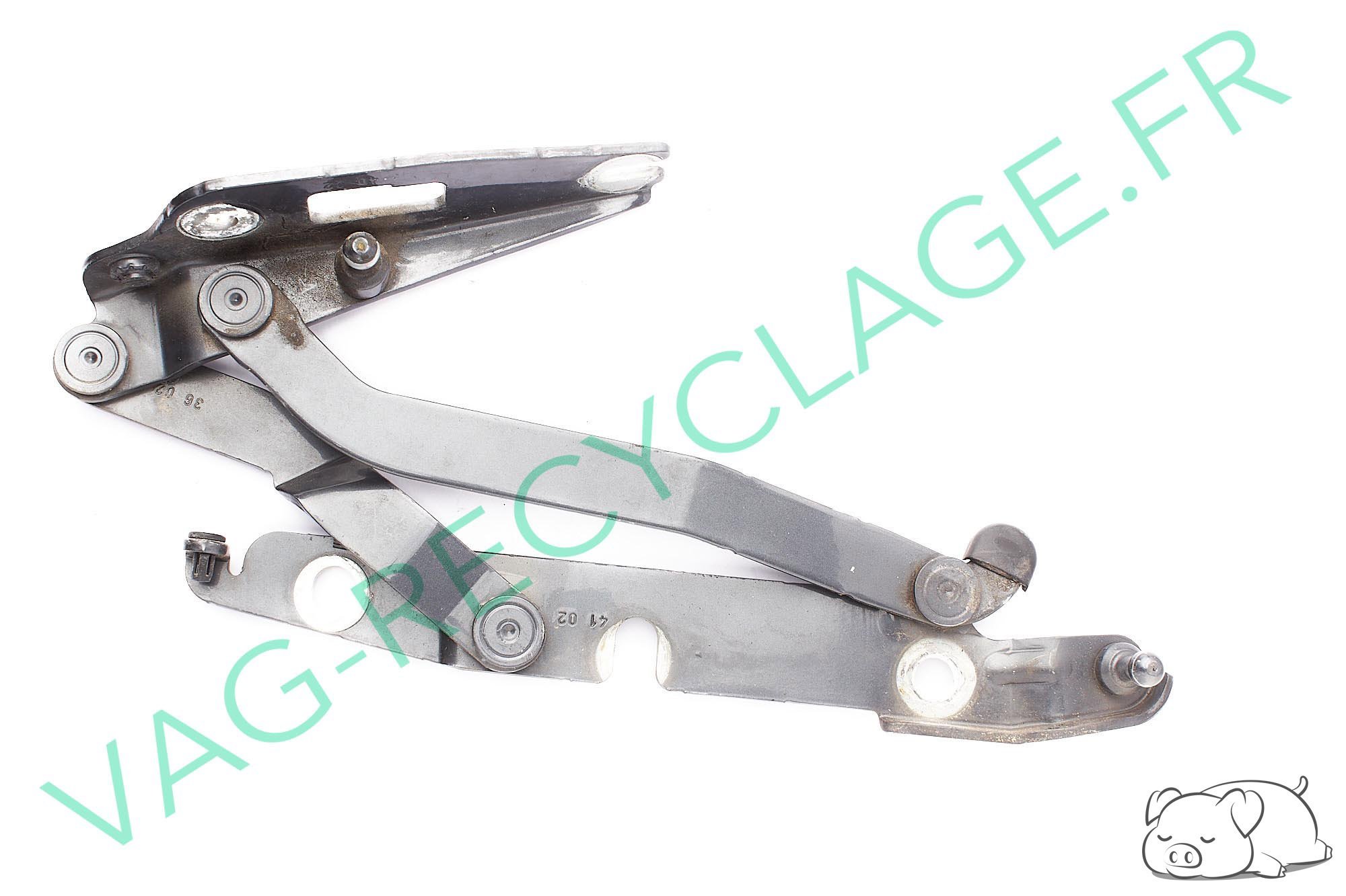 Charnière de coffre arrière droite 8E5827302C Audi A4 B6 B7 RS4 Gris foncé - Image 1