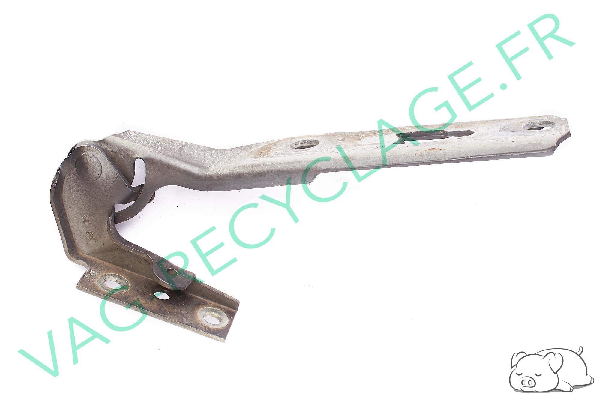Charnière de capot moteur droite 8E0823302E Audi A4 B6 B7 Gris Foncé - Image 1