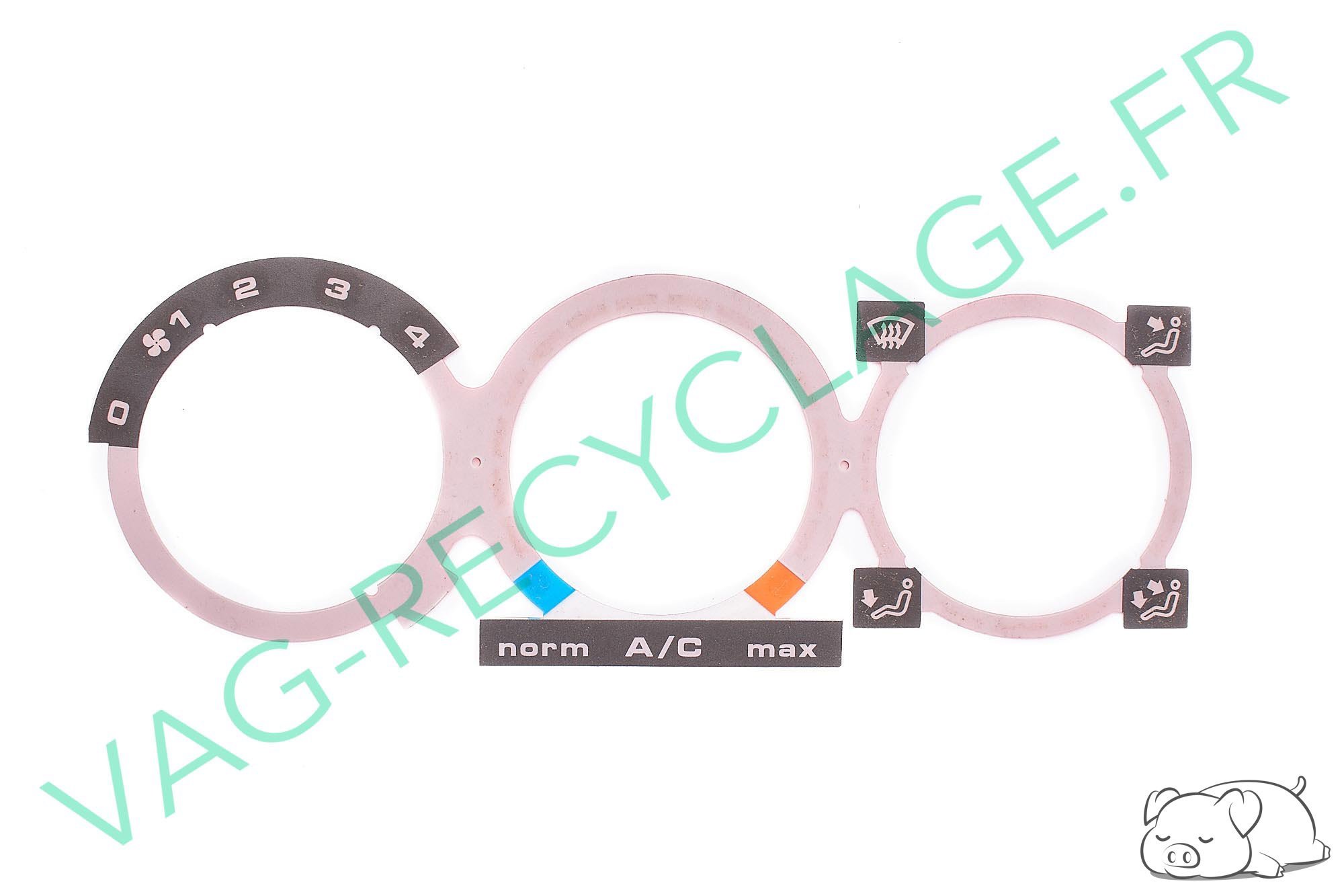 Fond pictogramme commande climatisation Rouge Polo 3 Seat Ibiza 2 Cordoba Inca - Image 1