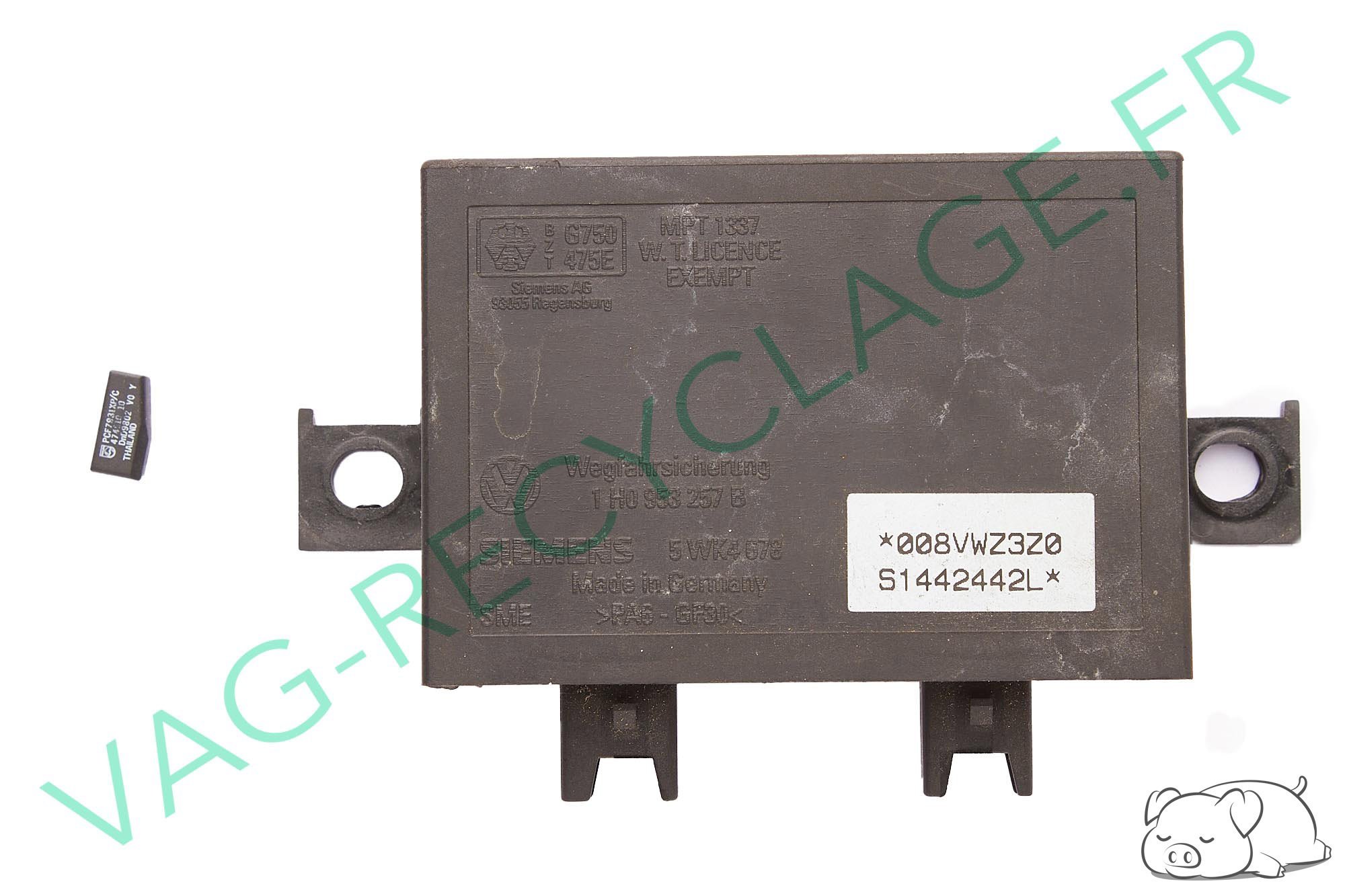 Boitier Immotronic + puce 1H0953257B Corrado Golf 3 Polo 3 Tranporter T4 Vento - Image 1