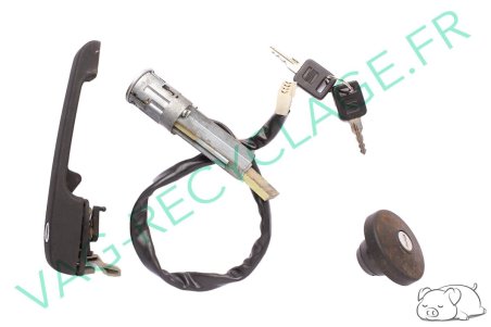 Ensemble 2 clés + neiman + 1 poignée + bouchon essence Seat Ibiza 1 - Image 1