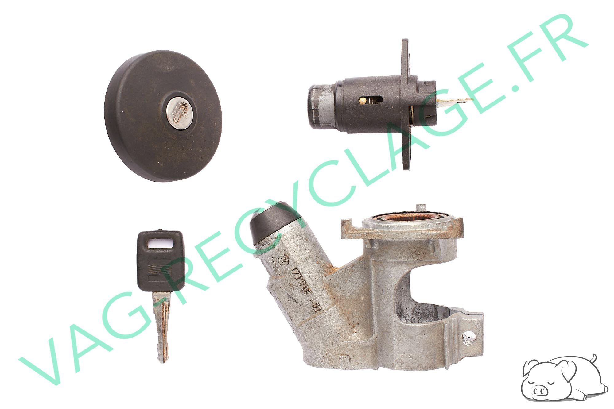 Ensemble serrure coffre + neiman + bouchon essence Seat Ibiza 1 1992 - Image 1