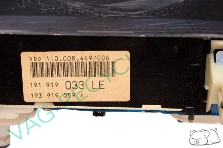 Compteur + compte-tours VDO 191919033LE Golf 2 Jetta 2 Diesel 285393 km - Image 3