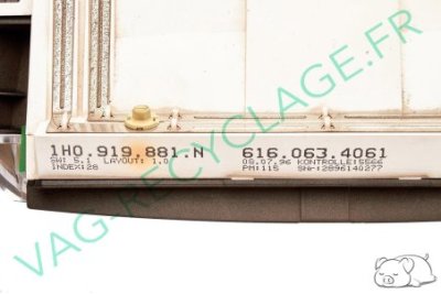 Compteur Motometer 1H0919881N pour Golf 3 TDI MFA ordinateur de bord - Image 3