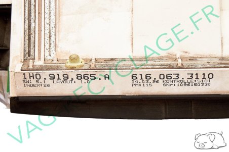 Compteur fonds gris Motometer 1H0919865A pour Golf 3 Diesel - Image 3