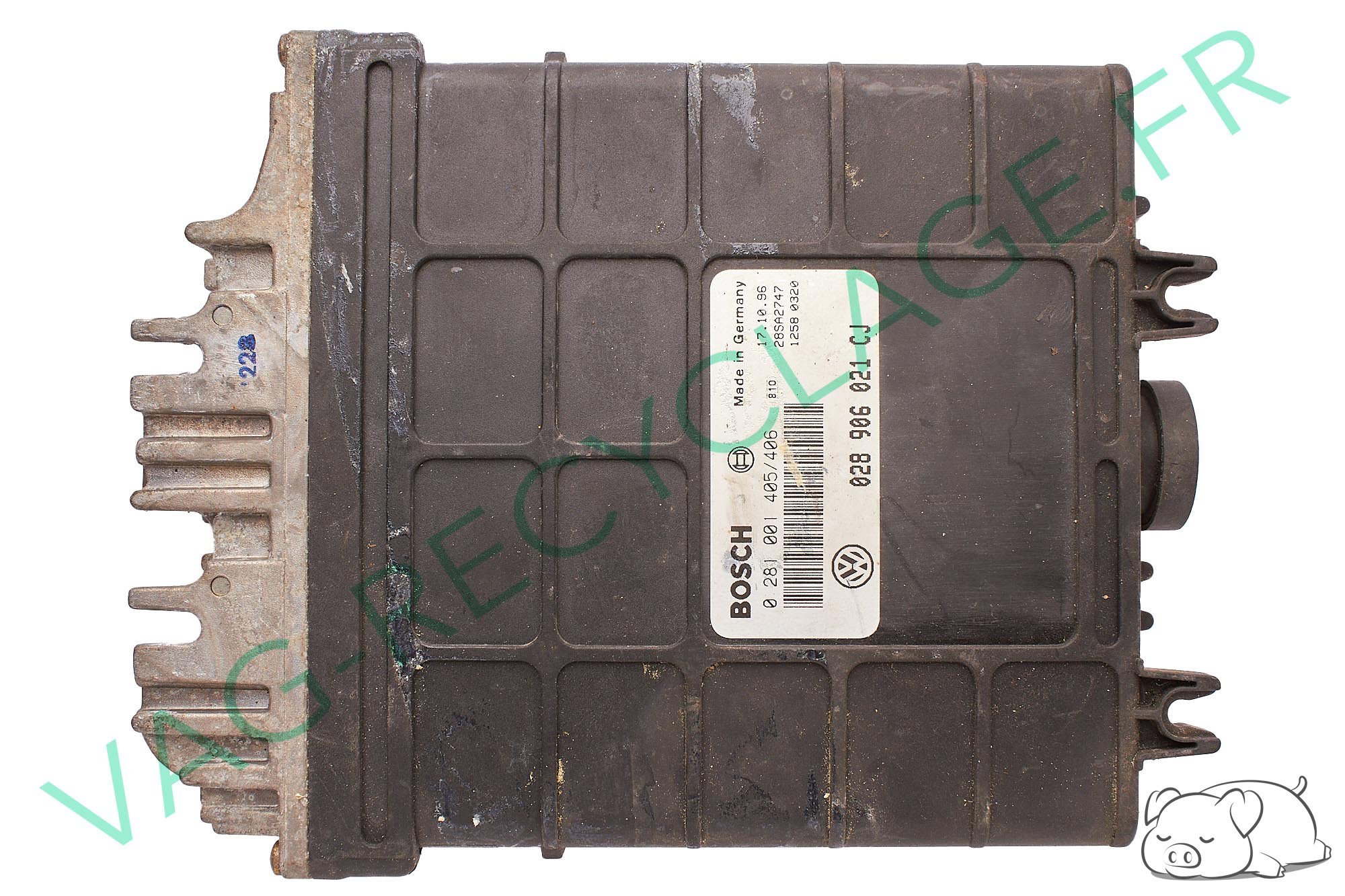 Calculateur moteur ecu Bosch 0281001405/406 028906021CJ Polo 3 SDI AEY - Image 1