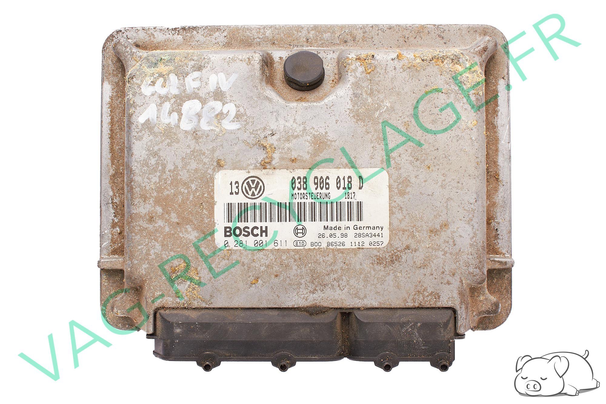 Calculateur moteur ecu Bosch 0281001611 038906018D Golf 4 TDI 90 cv AGR - Image 1