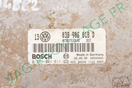 Calculateur moteur ecu Bosch 0281001611 038906018D Golf 4 TDI 90 cv AGR - Image 2