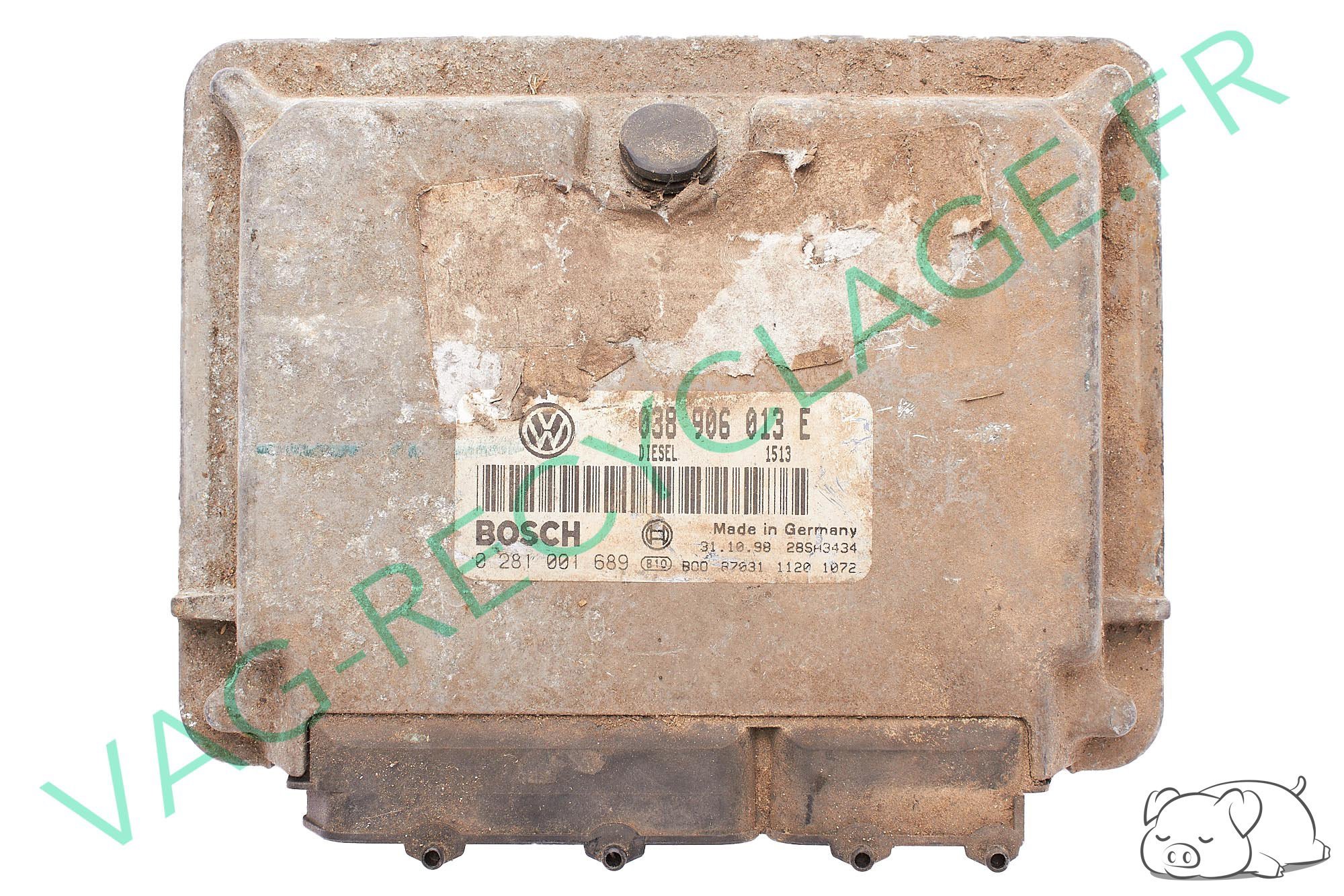 Calculateur moteur ecu Bosch 0281001689 038906013E Polo 3 Seat Ibiza 2 SDI 64cv - Image 1