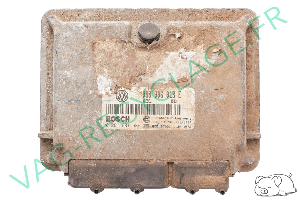 Calculateur moteur ecu Bosch 0281001689 038906013E Polo 3 Seat Ibiza 2 SDI 64cv - Image 1