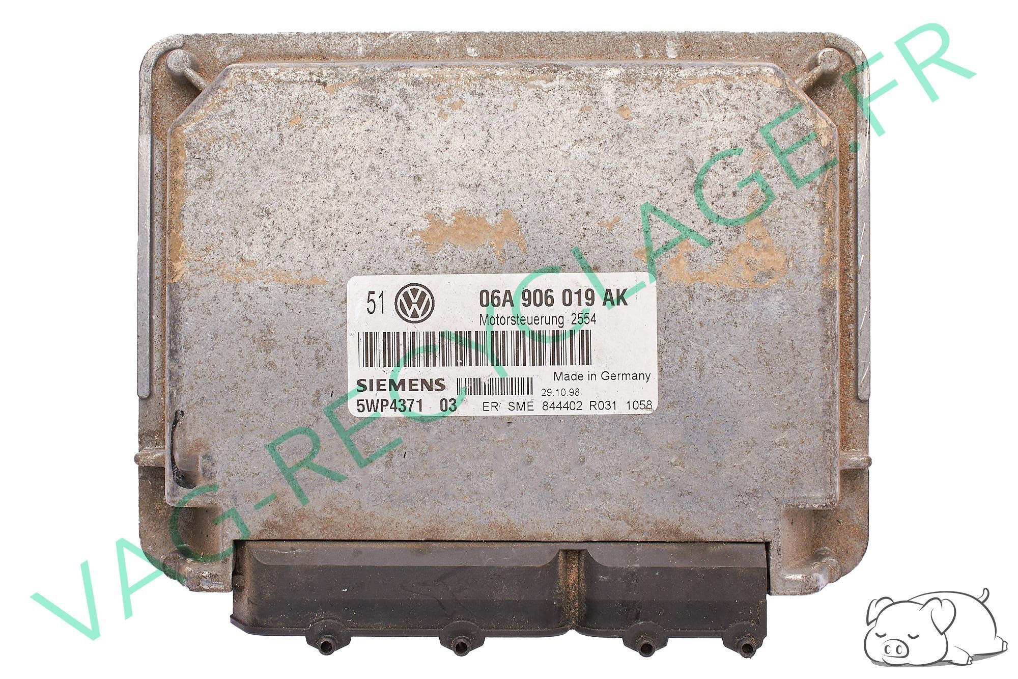 Calculateur moteur ecu Siemens 5WP4371 06A906019AK Golf 4 et Bora MPI AEH AKL - Image 1