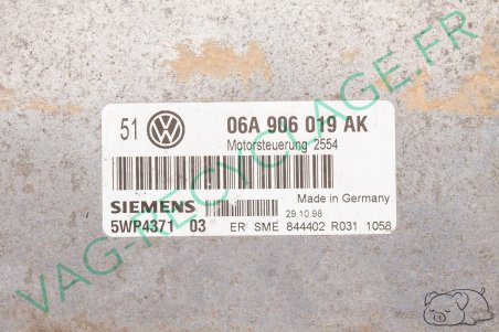 Calculateur moteur ecu Siemens 5WP4371 06A906019AK Golf 4 et Bora MPI AEH AKL - Image 2
