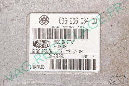 Calculateur moteur ecu Magneti Marelli 6160066306 06A906019AK pour Polo 4 9N BBY - Image 2