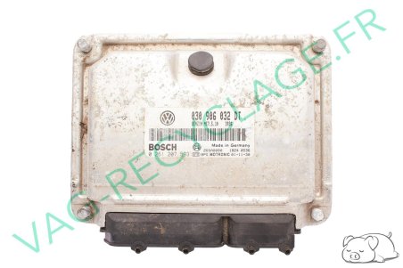 Calculateur moteur ecu Bosch 0261207593 030906032DT Polo 3 6N 6N2 1.4i AUD ANW - Image 1