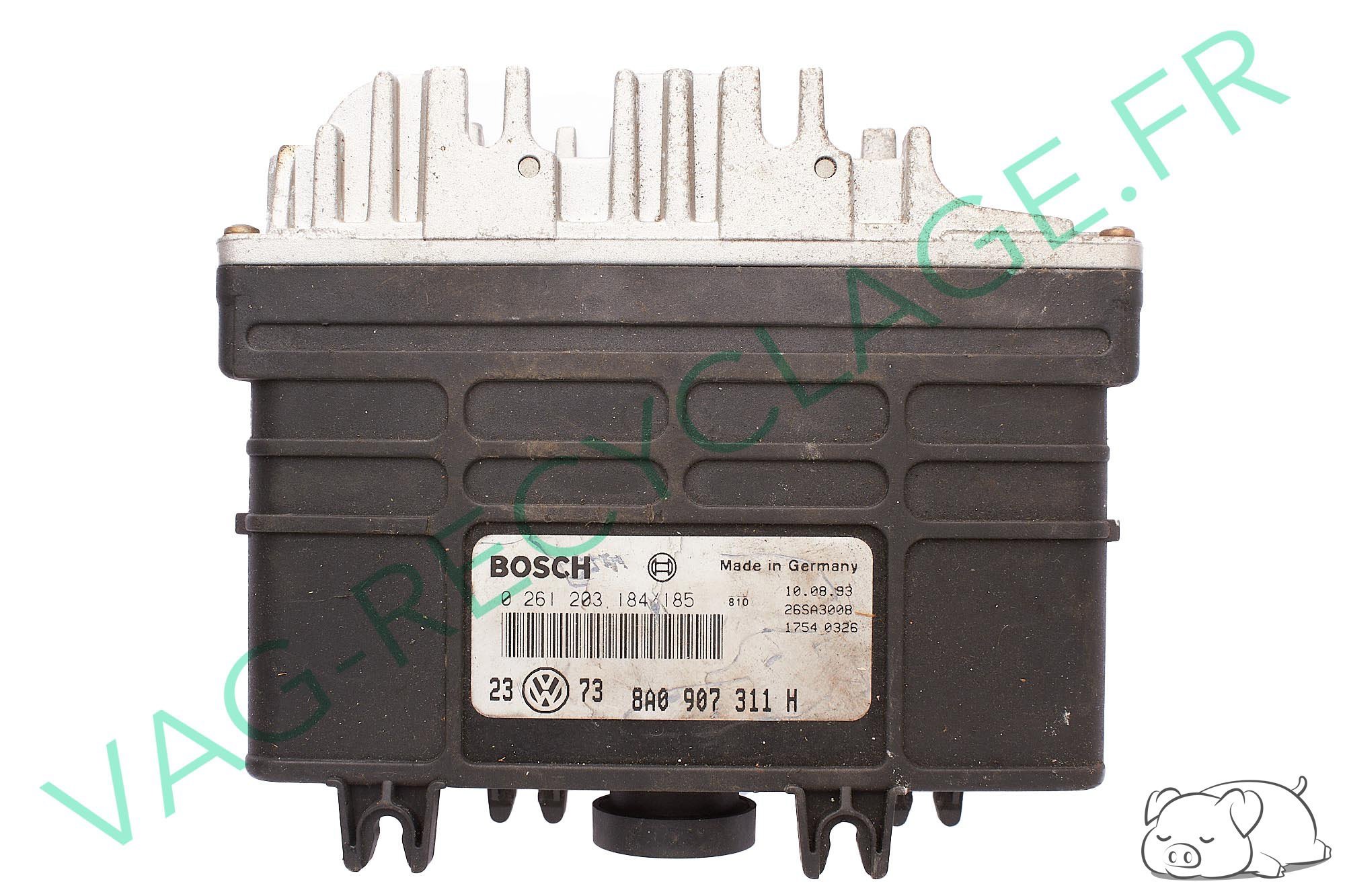 Calculateur moteur ecu Bosch 0261203184/185 8A0907311H Golf 3 Vento 90cv ABS - Image 1