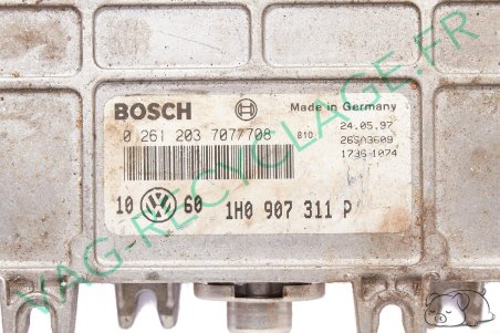 Calculateur moteur ecu Bosch 0261203707/708 1H0907311P Golf 3 Golf 4 Cab Vento - Image 2