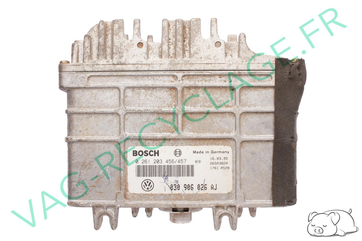 Calculateur moteur ecu Bosch 0261203456/457 030906026AJ Polo 3 1.3 55cv ADX - Image 1