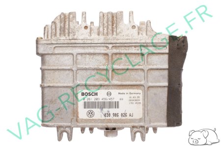 Calculateur moteur ecu Bosch 0261203456/457 030906026AJ Polo 3 1.3 55cv ADX - Image 1