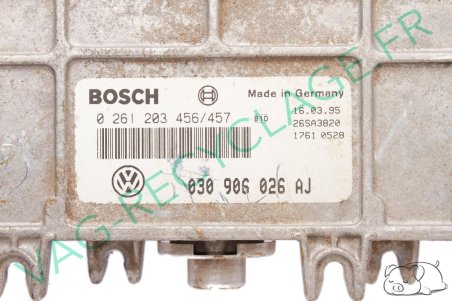 Calculateur moteur ecu Bosch 0261203456/457 030906026AJ Polo 3 1.3 55cv ADX - Image 2