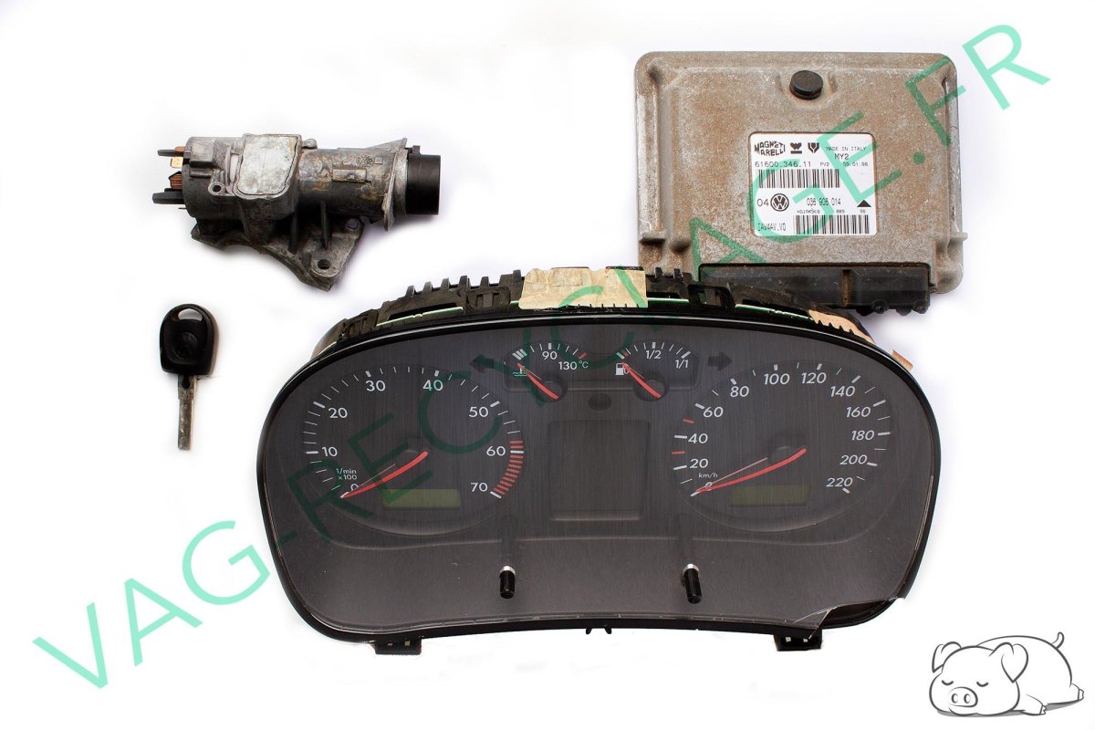 Kit démarrage Golf 4 1.4 16V 75 boitier moteur 036906014 + compteur 1J0920860 - Image 1