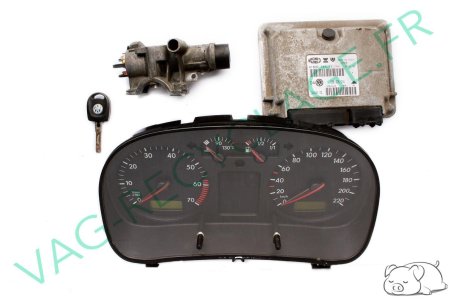 Kit démarrage Golf 4 1.4 16V 75cv boitier moteur 036906014 + compteur 1J0920860 - Image 1