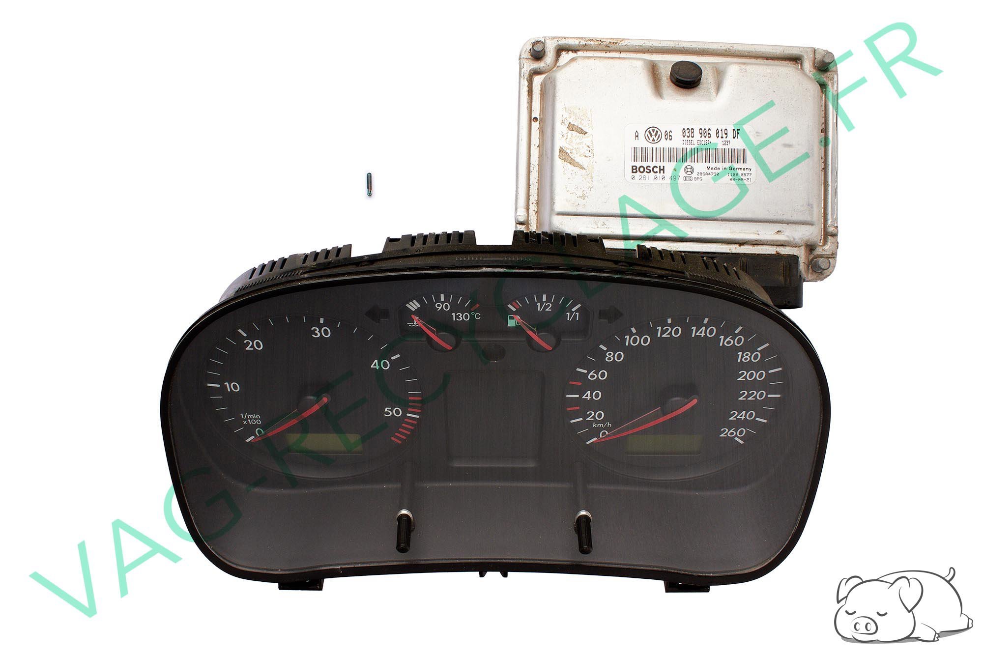 Kit démarrage Golf 4 1.9 TDI 100 boitier moteur 038906019DF compteur 1J0920805G - Image 1