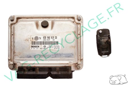 Kit démarrage Golf 4 1.9 TDI 100 boitier moteur 038906019DD compteur 1J5920826C - Image 4