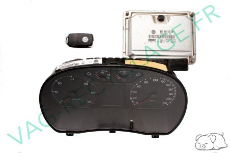 Kit démarrage Polo 4 1.4 TDI 70 compteur 6Q0920825F boitier moteur 045906019BP - Image 1