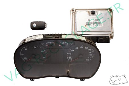 Kit démarrage Polo 4 1.4 TDI 75 boitier moteur 045906019BF compteur 6Q0920800M - Image 1