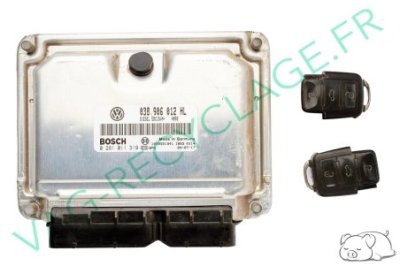 Kit démarrage Polo 4 1.9 SDI 64 boitier moteur 038906012HL compteur 6Q0920800E - Image 4