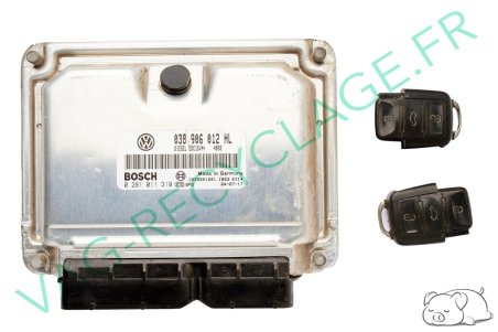 Kit démarrage Polo 4 1.9 SDI 64 boitier moteur 038906012HL compteur 6Q0920800E - Image 4