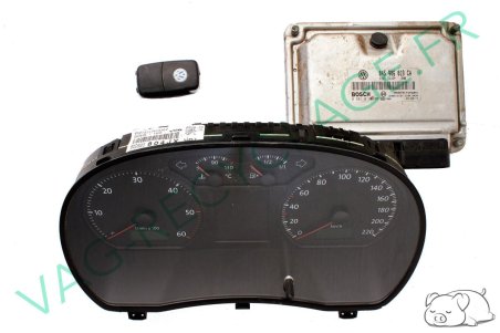 Kit démarrage Polo 4 1.4 TDI 80 boitier moteur 045906019CA compteur 6Q0920804JX - Image 1