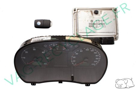 Kit démarrage Polo 4 1.4 TDI 70 boitier moteur 045906019BP compteur 6Q0920825F - Image 1