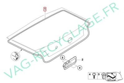 Joint malle arrière 51717016194 Bmw Z4 Roadster E85 - Image 4