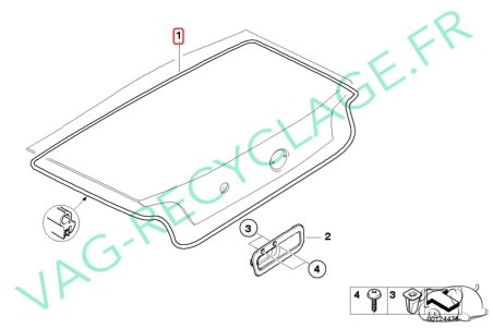 Joint malle arrière 51717016194 Bmw Z4 Roadster E85 - Image 4