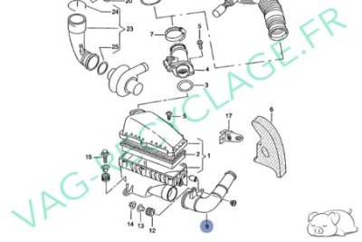 Coude entrée d'air frais filtre à air 6K0129609D Polo 3 Seat Ibiza 2 Cordoba - Image 7