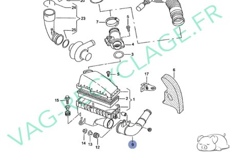 Coude entrée d'air frais filtre à air 6K0129609D Polo 3 Seat Ibiza 2 Cordoba - Image 7