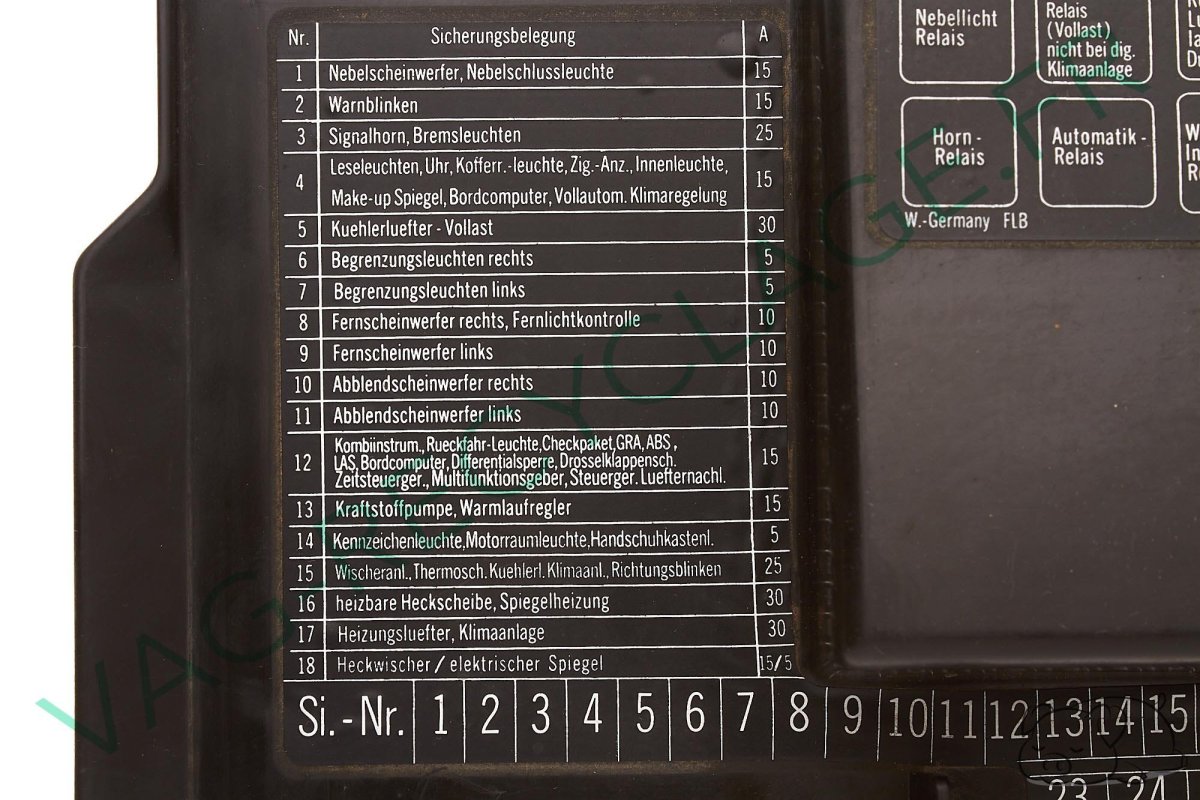 Couverture De Boîte à Fusibles Audi 80/90 Typ89 B3 B4 - Référence 8A0941801, Occasion, Fabriquée En Allemagne