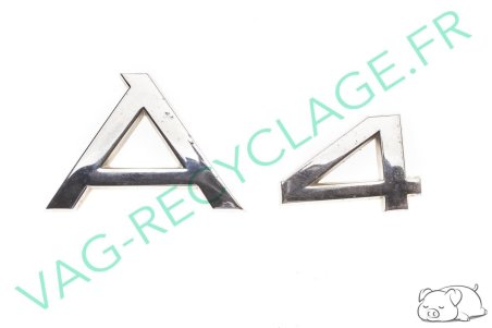 Monogramme "A4" 8Z0853741 8E5853741 pour Audi A4 B6 2000 à 2004 - Image 1