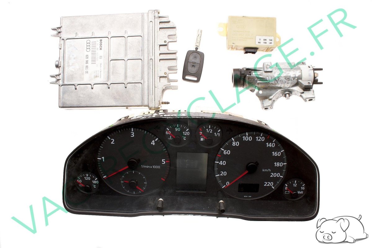 Kit démarrage Audi A4 1.9TDI 110 Compteur 8D0919034EX Boitier ECU 028906021CE - Image 1